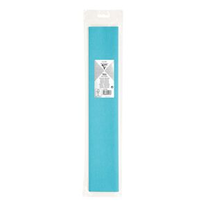 Clairefontaine PAPIER CRÉPON, Sachet de 1 feuille pliée 75% au format 2,50x0,50m - Bleu turquoise - Lot de 20 Rouge