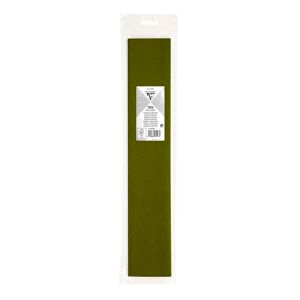 Clairefontaine PAPIER CRÉPON, Sachet de 1 feuille pliée 75% au format 2,50x0,50m - Vert mousse - Lot de 20 Jaune paille