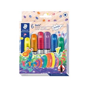 Staedtler Craie gel Noris 'Glitter', etui carton de 6 - Lot de 3