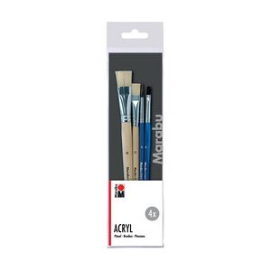 Set de pinceaux pour l'acrylique Acryl, 4 pièces - Lot de 3