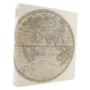 Panodia Album photo traditionnel Map Monde 600 photos 10x15 cm Marron 34x38x6cm