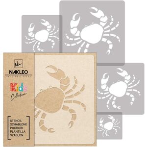 Nakleo Pochoirs en plastique reutilisables (5 pieces) // CRABE