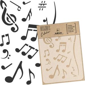 Nakleo Pochoir reutilisable - Craft - Scrapbooking // NOTES DE MUSIQUE - A4 (21x30cm)