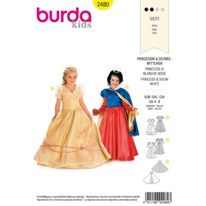 Patron burda 2480 princesse &amp; blanche neige enfant