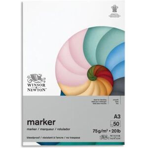 Feuilles de papier Winsor & Newton Bleedproof A3 - 75g - papier spécifique pour Promarker - bloc de 50