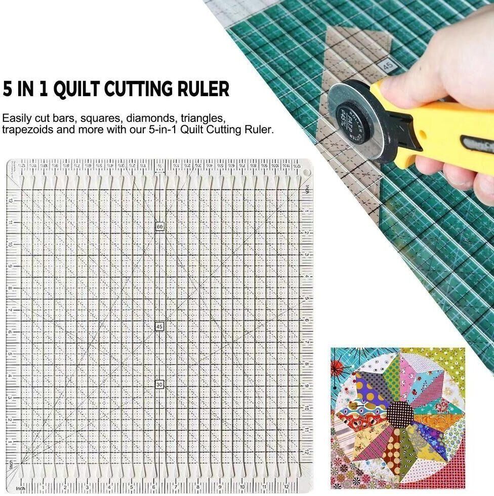 DIY Craft Sewing Ruler Template Sewing Supplies T-shirts Ruler Professional Quilt Cutting Ruler