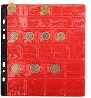 Exacompta Pochette pour classeur numismatique, 32 cases - Lot de 5