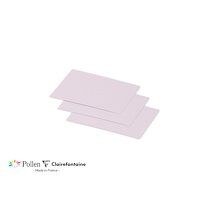 Paquet de 25 cartes simples Pollen 70x95mm 210g/m² - Rose poudré irisé - Lot de 5