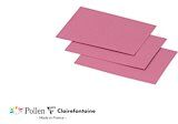 Paquet de 25 cartes simples Pollen 70x95mm 210g/m² - Rose hortensia - Lot de 5