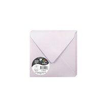 Clairefontaine Paquet de 20 enveloppes Pollen 140x140mm 120g/m² - Rose poudré irisé - Lot de 2