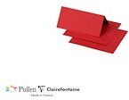 Clairefontaine Paquet de 25 marque-places Pollen 85x80mm 210g/m² - Rouge cerise - Lot de 3