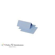Clairefontaine Paquet de 25 marque-places Pollen 85x80mm 210g/m² - Bleu lavande - Lot de 3