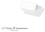 Clairefontaine Paquet de 25 marque-places Pollen 85x80mm 210g/m² - Blanc irisé - Lot de 3