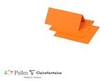 Clairefontaine Paquet de 25 marque-places Pollen 85x80mm 210g/m² - Capucine - Lot de 3