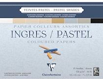 Ingres Pastel bloc collé 25F 18x24cm 130g - Assortiment pastel - Lot de 4