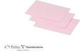 Paquet de 25 cartes simples Pollen 70x95mm 210g/m² - Rose dragée - Lot de 5