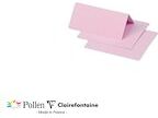 Clairefontaine Paquet de 25 marque-places Pollen 85x80mm 210g/m² - Rose dragée - Lot de 3