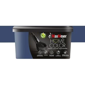 MAXMEYER Pittura per interni super lavabile,  Home Color blu notte opaco, 2.5 L