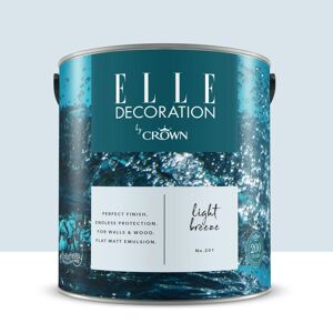 ELLE DECORATION Pittura per interni super lavabile,  by Crown blue light breeze 201 opaco, 2.5 L