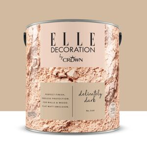 ELLE DECORATION Pittura per interni super lavabile,  by Crown beige delicately dark 568 opaco, 2.5 L