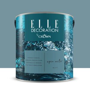 ELLE DECORATION Pittura per interni super lavabile,  by Crown blu open water 217 opaco, 2.5 L