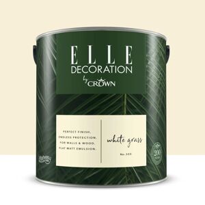 ELLE DECORATION Pittura per interni super lavabile,  by Crown grigio white grass 305 opaco, 2.5 L