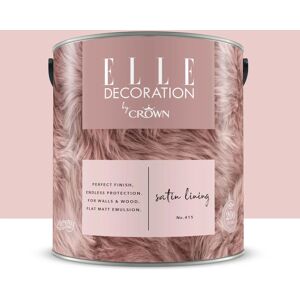 ELLE DECORATION Pittura per interni super lavabile,  by Crown rosa satin lining 415 satinato, 2.5 L