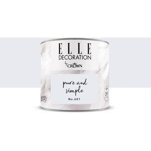 ELLE DECORATION Pittura per interni super lavabile,  by Crown bianco pure & simple 601 opaco, 0.125 L