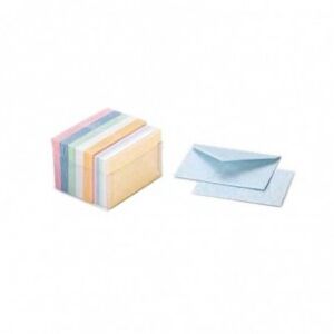 Favini 100 cartoncini con busta in carta Laguna colori assortiti 7,2 cm x 11 cm