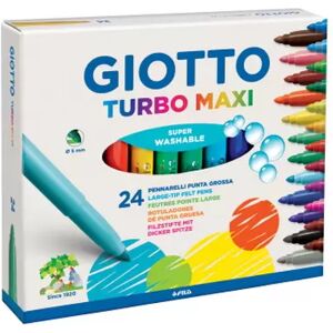 Offertecartucce.com Pennarelli colorati Giotto Turbo Maxi super washable 5 mm conf. 24 pz.