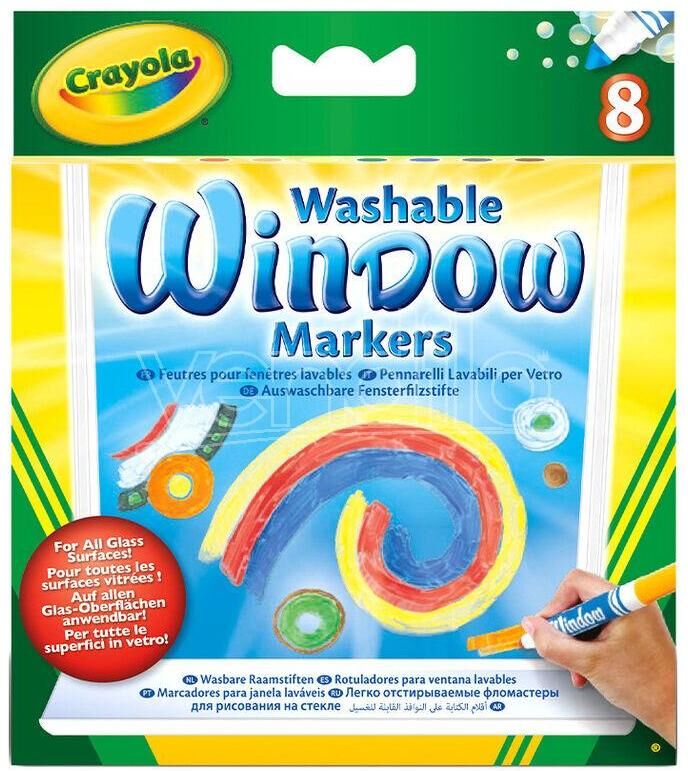 CRAYOLA Washable Window Markers Set 8