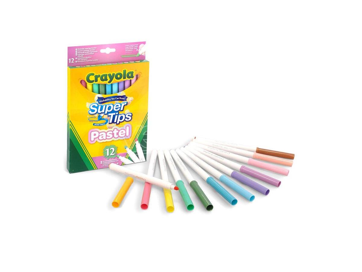 CRAYOLA Super Tips Pastel Set 12 Markers
