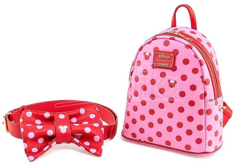 LOUNGEFLY Disney Minnie Pink Polka Dot Zaino 31cm