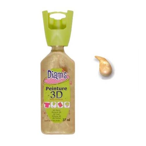 DIAM'S 3D-verf, voor alle ondergronden, parelgoud, 37 ml