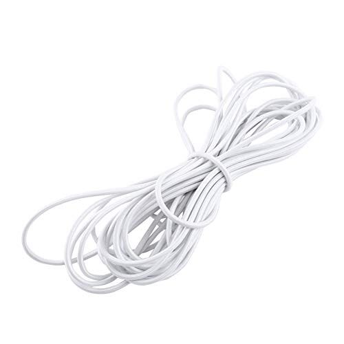 Hztyyier Zwart/wit 5M/10M elastisch bungee-koord nylon koorden Kajak Stretch String Rope Tie Down Trailer Strap (5 mm * 10 m wit)