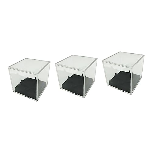 VANZACK 3 Stuks Honkbal Display Box Displayplanken Voor Verzamelobjecten Duidelijke Schoen Vitrines Voor Verzamelobjecten Kubus Honkbal Houder Softbal Display Houder Buis Haakje Acryl