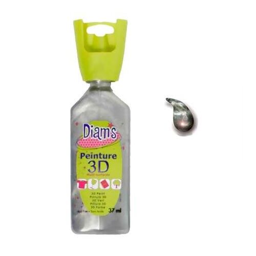 DIAM'S 3D-verf, voor alle ondergronden, parelmoerzilver, 37 ml
