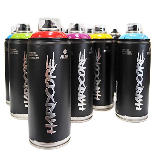 Montana Hardcore 2 MTN HARDCORE 2 400 ml Populaire Kleuren Set van 12 Graffiti Street Art Muurschildering Spray Paint