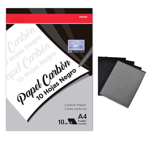 A2ZWORLD Set van 60 vellen zwart koolstofpapier, A4-formaat, transferpapier grafiet, carbonpapier, kopieerpapier voor school, thuis en kantoor