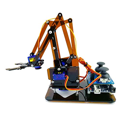 CIRONI Robotic 4 Dof Demontage Acryl Mechanische Arm Robot Manipulator Klauw voor Arduin Maker Leren DIY Robot Kit Robot Kit (Kleur: Bruine Robot, Maat: 1 ST)