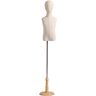 FQCXCKJ Torso Mannequin Stand, Mannequin Torso Mannequin Stand, Witte Mannequin Body Torso voor 2/4/6/8 jaar oude peuter(s), Kinderjurk Vorm Half Maniki