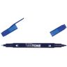 Tombow TWINTONE-42 viltstift met dubbele punt, marineblauw