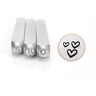 ImpressArt Love Hearts stempel set van 3 1,5 mm, 2 mm, 3 mm