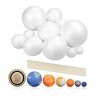 Myhoomowe PlanetModel Crafts 14 ballen van polystyreen in verschillende maten voor schoolprojecten