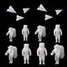 Woohome NA  14 STKS Hars Gieten Mallen Vulstoffen 3D Astronaut Papier Vliegtuig Versiering Hars Supplies Kit Hars Vulstoffen Epoxy Mould Vulmateriaal voor Kunst Hars Ambachten DIY