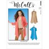 McCall's McCalls patroon M8052ZZ Misses' sjaal kraag vesten ZZ (LRG-XLG-XXL), diverse