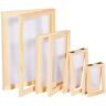 Worown 4 maten (A4, A5, A6 & A7) 2-in-1 houten scherm voor het maken van papier, papier maken mal, houten papier maken frame voor doe-het-zelf papier ambachten