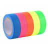 Mnixy Generic NA 6 stuks fluorescerende tape, neonplakband, fluorescerende stof, 5 m x 1,5 cm, neonfluorescerend plakband in 6 neonkleuren ASIN
