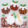Baker Ross FE889 kerstpuddingpakketten, verpakking van 5 stuks, knutselsets voor kinderen