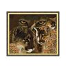 SmamZ The Cheetah Kruissteek Set, 14 Karaat, 11 Karaat, Bedrukt Canvas, Stiken, Borduurwerk, Handwerk, Naaien (Maat: 14ct Print Canvas)